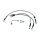MCS by Goodridge brake line front, stainless clear coated