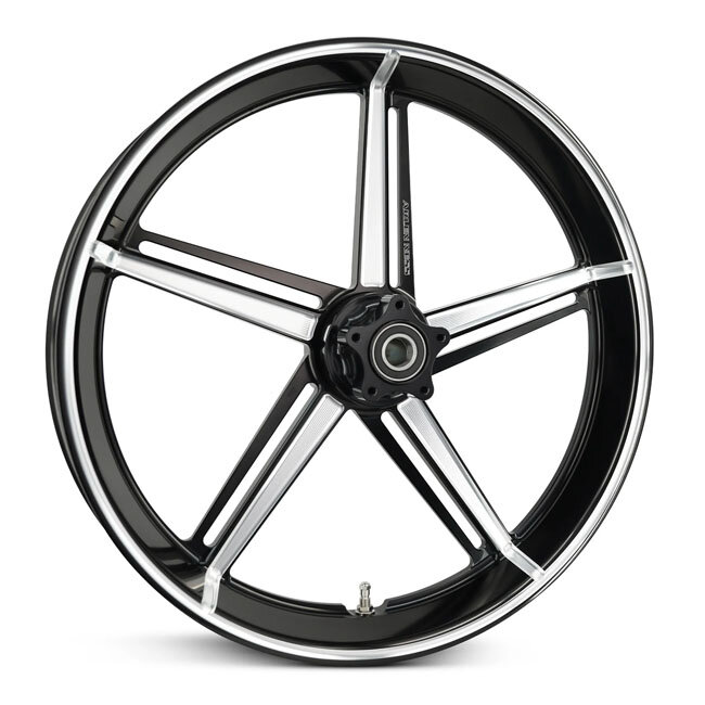 Arlen Ness, 18 x 5.5 Factory 24 rim. Black CC