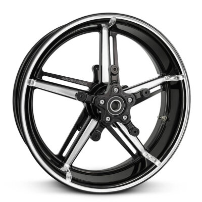 Arlen Ness, 21 x 3.50 Factory 24 wheel. Front. Black CC