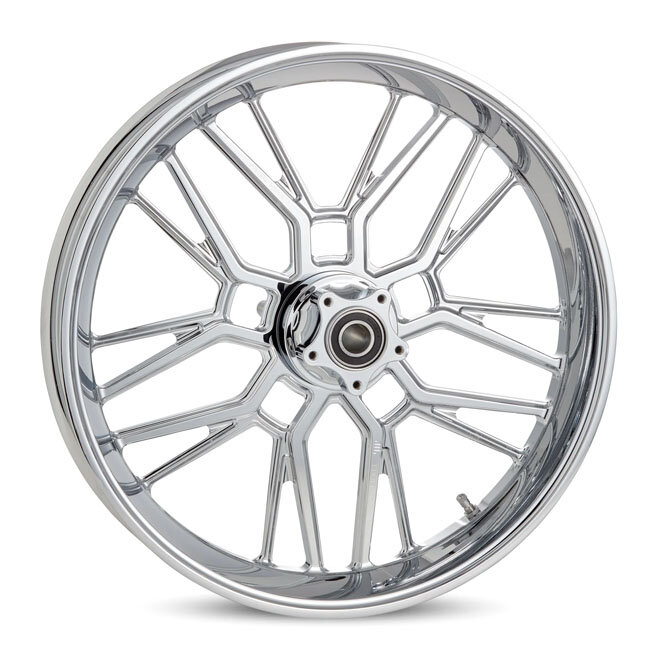 Arlen Ness, rim Split Spoke 19 x 3.25"""". Front. Chrome