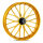 Arlen Ness, rim Y-Spoke 21 x 5.5"""". Front. Gold