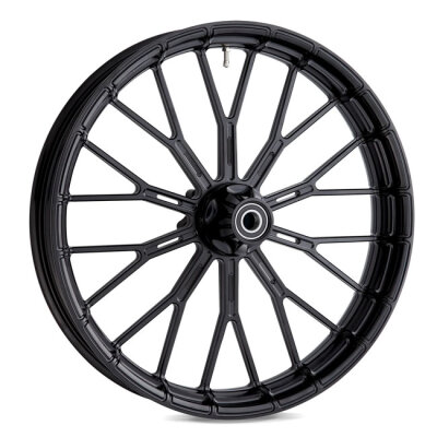 Arlen Ness, rim Y-Spoke 21 x 5.5"""". Front. Black