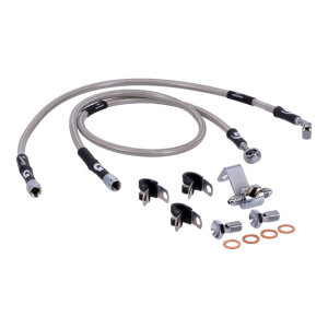 MCS by Goodridge brake line rear, stainless clear coated