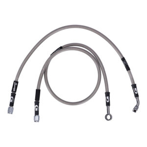 MCS by Goodridge brake line rear, stainless clear coated