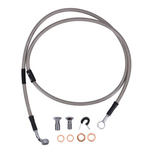 MCS by Goodridge brake line front, stainless clear coated