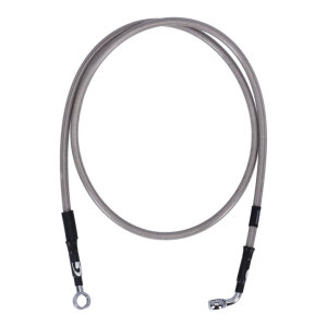 MCS by Goodridge brake line front, stainless clear coated