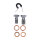 MCS by Goodridge brake line front, stainless clear coated