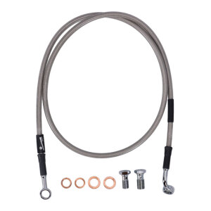 MCS by Goodridge brake line front, stainless clear coated