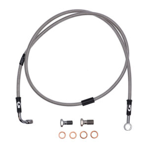 MCS by Goodridge brake line front, stainless clear coated