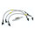 MCS by Goodridge brake line front, stainless clear coated