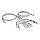 MCS by Goodridge brake line front, stainless clear coated