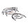 MCS by Goodridge brake line front, stainless clear coated