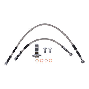 MCS by Goodridge brake line rear, stainless clear coated