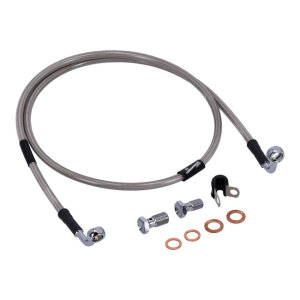 MCS by Goodridge brake line front, stainless clear coated