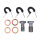 MCS by Goodridge brake line front, stainless clear coated