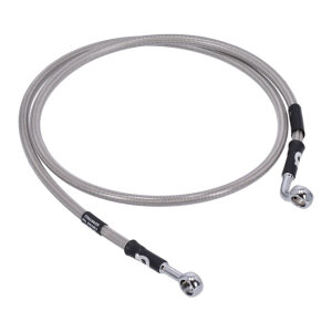 MCS by Goodridge brake line front, stainless clear coated