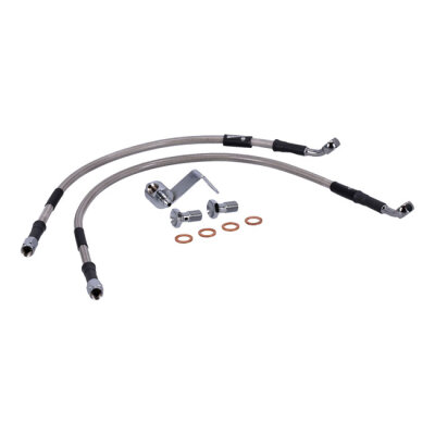 MCS by Goodridge brake line rear, stainless clear coated
