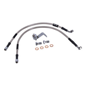 MCS by Goodridge brake line rear, stainless clear coated