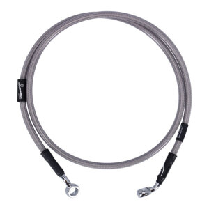 MCS by Goodridge brake line front, stainless clear coated