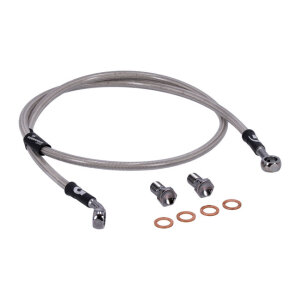 MCS by Goodridge brake line front, stainless clear coated
