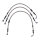 MCS by Goodridge brake line front, stainless clear coated