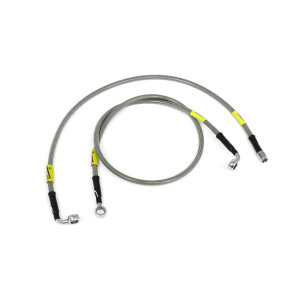 MCS by Goodridge brake line front, stainless clear coated