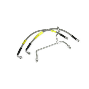 MCS by Goodridge brake line front, stainless clear coated