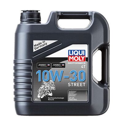 ** Liqui Moly, 4T 10W-30 Street oil. 4 liter