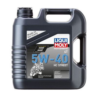 ** Liqui Moly, 4T 5W-40 HC Street motor oil. Synthetic. 4 liter