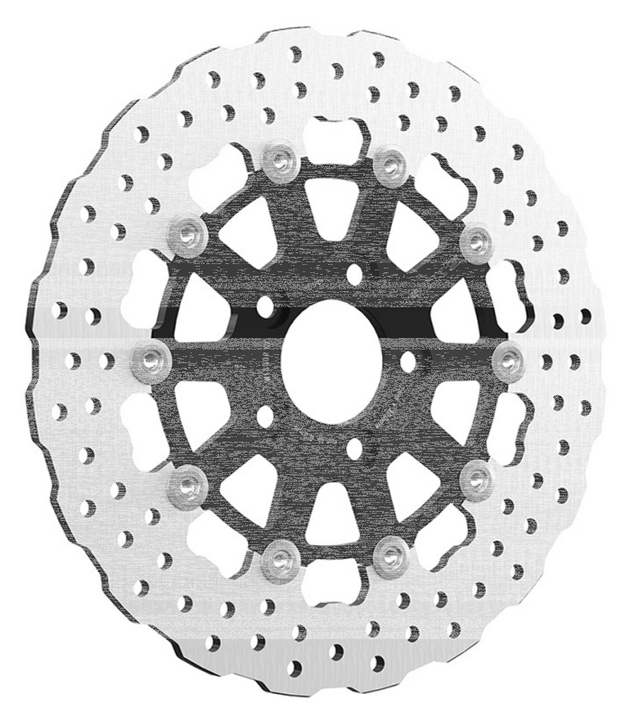 Steve 11.8" Rr Wave Disc Black FLH/T08-U (IT)