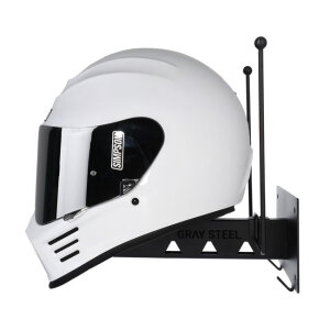 Gray Steel X7 Helmet Gear Wall Mount matt black