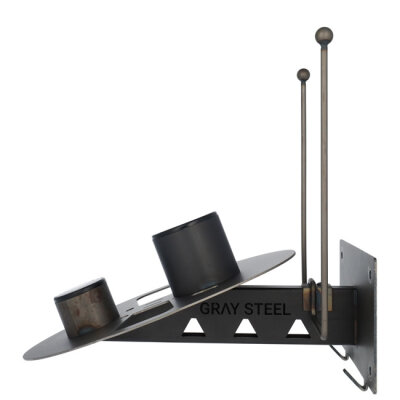 Gray Steel X7 Helmet Gear Wall Mount gun metal