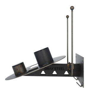 Gray Steel X7 Helmet Gear Wall Mount gun metal