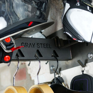 Gray Steel X7 Helmet Gear Wall Mount gun metal