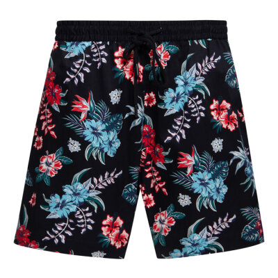 King Kerosin Hibiscus short black Size M