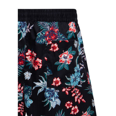 King Kerosin Hibiscus short black Size M