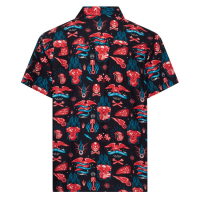 King Kerosin Kustom Kulture Hawaii shirt black Size M