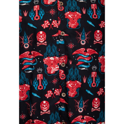 King Kerosin Kustom Kulture Hawaii shirt black Size M
