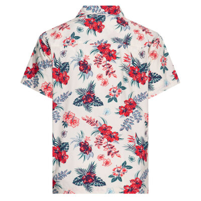 King Kerosin Hibiscus Hawaii shirt off white Size M