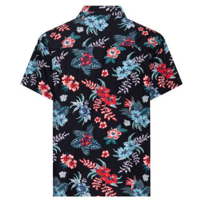 King Kerosin Hibiscus Hawaii shirt black Size M