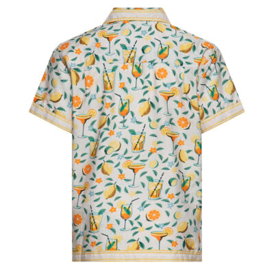 King Kerosin Hawaii Citrus Cocktail shirt creme Size M
