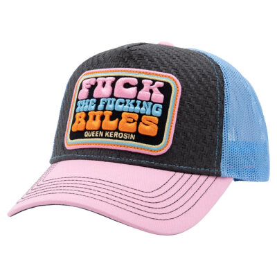 Queen Kerosin Fuck Rules trucker cap rose One size fits most