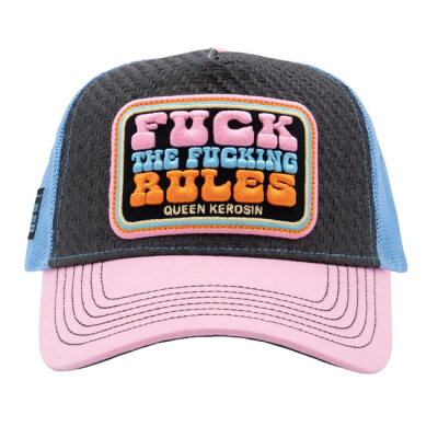 Queen Kerosin Fuck Rules trucker cap rose One size fits most