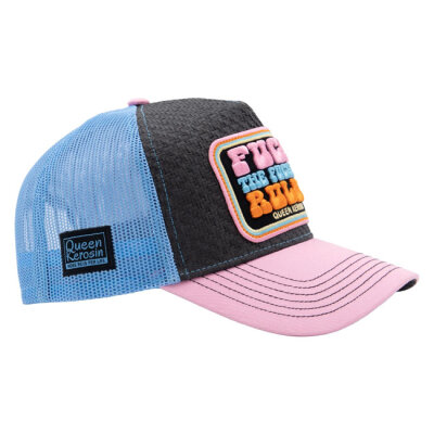 Queen Kerosin Fuck Rules trucker cap rose One size fits most