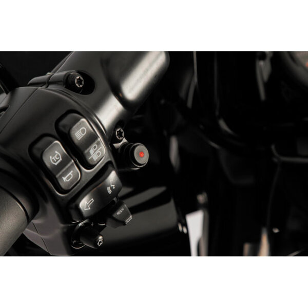Track Series, 2-1 slip-on muffler. Black. Slash Cut