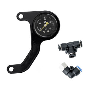 Killer Custom, Twin Cam air ride gauge kit. Black face. 4mm
