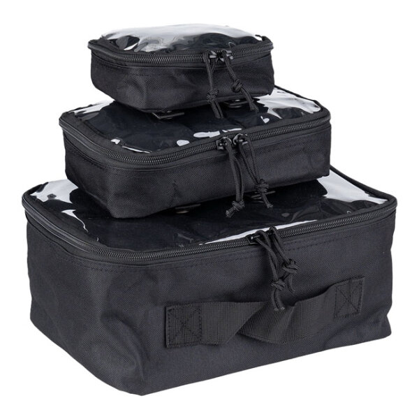 Army Surplus Organizer transparent set 3pcs black