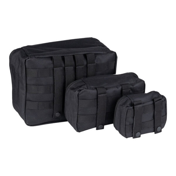 Army Surplus Organizer transparent set 3pcs black