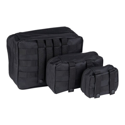 Army Surplus Organizer transparent set 3pcs black