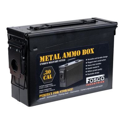 Army Surplus Ammo Skull and Bones box black